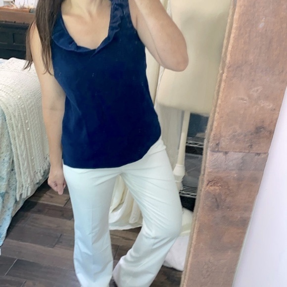 Crown & Ivy navy blue top size xsmall - Picture 2 of 5